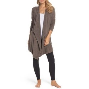 Barefoot Dreams Cozychic Lite Brown Sweater Cardigan